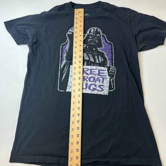 Star Wars Shirt Mens Large Black Darth Vader Free Throat Hugs Tee Graphic Funny - Picture 6 of 9